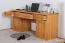Schreibtisch Kiefer massiv Vollholz Erlefarben Pipilo 19 - Abmessungen: 78 x 182 x 54 cm (H x B x T)