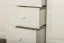 Kommode Kiefer massiv Vollholz weiß lackiert Junco 158 – Abmessung 123 x 121 x 42 cm