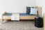 Einzelbett / Gästebett Buche massiv Vollholz natur 109, inkl. Lattenrost - 80 x 200 cm (B x L)