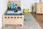 Kinderbett / Jugendbett Buche massiv Vollholz natur 109, inkl. Lattenrost - 80 x 200 cm (B x L)