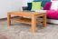 Sofatisch Clubtisch Loungetisch Couchtisch Buche Massivholz Farbe: Natur 45x105x65 cm