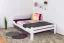 Jugendbett "Easy Premium Line" K5, 140 x 200 cm Buche Vollholz massiv weiß lackiert