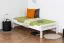 Einzelbett / Gästebett "Easy Premium Line" K1/ Voll, 90 x 190 Buche weiß lackiert