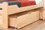 Jugendbett "Easy Premium Line" K5, inkl. 2 Schubladen und 1 Abdeckblende, 140 x 200 cm Buche Vollholz massiv Natur, inkl. Lattenrost