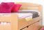 Jugendbett "Easy Premium Line" K5, inkl. 2 Schubladen und 1 Abdeckblende, 140 x 200 cm Buche Vollholz massiv Natur, inkl. Lattenrost
