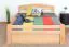 Jugendbett "Easy Premium Line" K5, inkl. 2 Schubladen und 1 Abdeckblende, 140 x 200 cm Buche Vollholz massiv Natur, inkl. Lattenrost