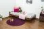 Kinderbett / Jugendbett Kiefer Vollholz massiv Nussfarben A14, inkl. Lattenrost - Abmessung 90 x 200 cm