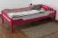 Niedriges Bett für Kinderzimmer / Jugendzimmer "Easy Premium Line" K1/1n, massives Buchenholz, Rosa lackiert, Liegefläche 90 x 200 cm