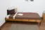 Einzelbett/ Gästebett Kiefer Vollholz massiv Eichefarben A10, inkl. Lattenrost - Abmessung 90 x 200 cm