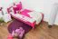 Kinderbett / Jugendbett "Easy Premium Line" K1/2n, Buche Vollholz massiv rosa lackiert - Liegefläche: 90 x 190 cm