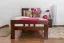 Kinderbett / Jugendbett "Easy Premium Line" K8, Buche Vollholz massiv dunkelbraun lackiert - Liegefläche: 90 x 200 cm