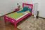 Einzelbett "Easy Premium Line" K8, Buche Vollholz massiv rosa lackiert - Liegefläche: 90 x 200 cm