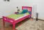 Einzelbett "Easy Premium Line" K8, Buche Vollholz massiv rosa lackiert - Liegefläche: 90 x 200 cm