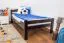 Kinderbett / Jugendbett "Easy Premium Line" K1/2n, Buche Vollholz massiv schokobraun lackiert - Liegefläche: 90 x 200 cm