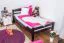 Kinderbett / Jugendbett "Easy Premium Line" K1/2n, Buche Vollholz massiv schokobraun lackiert - Liegefläche: 90 x 200 cm