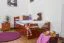 Kinderbett / Jugendbett "Easy Premium Line" K1/2h inkl. 2. Liegeplatz und 2 Abdeckblenden, 90 x 200 cm Buche Vollholz massiv kirschrot lackiert