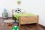 Kinderbett / Jugendbett Buche massiv Vollholz natur 117, inkl. Lattenrost - Abmessung 80 x 200 cm (B x L)