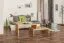Beistelltisch Couchtisch Eiche Massivholz Farbe: Natur 50x100x60 cm