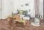 Beistelltisch Couchtisch Eiche Massivholz Farbe: Natur 50x100x60 cm