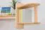 Bücherregal - 75 cm breit, Kiefer Holz-Massiv, Farbe: Natur