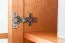 Vitrine Kiefer massiv Vollholz Erlefarben Junco 34 - Abmessungen: 195 x 80 x 35 cm (H x B x T)