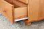 Vitrine Kiefer massiv Vollholz Erlefarben Junco 34 - Abmessungen: 195 x 80 x 35 cm (H x B x T)