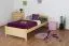 Kinderbett / Jugendbett Kiefer massiv Vollholz natur 78, inkl. Lattenrost - 100 x 200 cm (B x L)