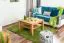 Couchtisch Eiche Massivholz Farbe: Natur 50x80x80 cm