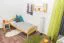 Einzelbett / Gästebett Kiefer massiv Vollholz natur 88, inkl. Lattenrost - Liegefläche 90 x 200 cm