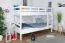 Etagenbett für Erwachsene "Easy Premium Line" K17/n, Buche Vollholz massiv Weiß, Liegefläche: 90 x 190 cm (B x L), teilbar