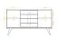 Kommode / Sideboard Otago 13, Push to open System, 4 Fächer, Wildeiche Massivholz geölt, Soft Close System, 90 x 160 x 50 cm, mit vier Schubladen
