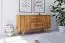 Kommode / Sideboard Otago 13, Push to open System, 4 Fächer, Wildeiche Massivholz geölt, Soft Close System, 90 x 160 x 50 cm, mit vier Schubladen