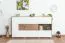 Kommode Manase 07, Farbe: Eiche Braun / Weiß Hochglanz - 97 x 180 x 41 cm (H x B x T)