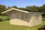 Gartenhaus aus nordischen Fichtenholz, inkl. Fußboden, 70 mm Blockbohlenhaus, Grundfläche: 17,86 m², Satteldach, Außenmaße: 470 x 380 cm, Fenster und Tür aus Isolierglas