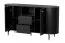 Elegantes Schlafzimmer - Set H Annelin, 4-teilig, in Schwarz, bestehend aus 2 Kommoden mit Schubladen, 1 Vitrine, 1 Beistelltisch, Soft-Close