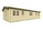 Gartenhaus aus nordischen Fichtenholz, inkl. Fußboden, 70 mm Blockbohlenhaus, Grundfläche: 54 m², Außenmaße: 500 x 1100 cm, Fenster und Tür aus Isolierglas, Satteldach