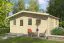 Gartenhaus Jauerling 01 inkl. Fußboden - 40 mm Blockbohlenhaus, Grundfläche: 29,75 m², Satteldach, 5 Fenster mit Doppelverglasung aus Isolierglas