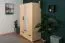 Kleiderschrank / Drehtürenschrank Kiefer massiv Vollholz natur 008 - Abmessung 190 x 133 x 60 cm (H x B x T)