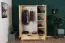 Kleiderschrank / Drehtürenschrank Kiefer massiv Vollholz natur 008 - Abmessung 190 x 133 x 60 cm (H x B x T)