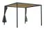 Pergola Lille mit Vorhang, Rahmen aus Aluminium - Farbe: anthrazit, Vorhangfarbe: taupe, 3000 x 3000 x 2100 mm, angenehmes Ambiente, elegante Vorhänge