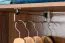 Schrank  Manase 10, Farbe: Eiche Braun / Weiß Hochglanz - 197 x 63 x 36 cm (H x B x T)