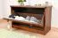 Schuhschrank Kiefer Vollholz massiv Nussfarben Junco 216 - Abmessungen: 44 x 72 x 30 cm (H x B x T)
