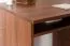 Schreibtisch Mojokerto 05, Farbe: Walnuss / Schwarz - Abmessungen: 77 x 120 x 60 cm (H x B x T)