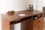Schreibtisch Mojokerto 05, Farbe: Walnuss / Schwarz - Abmessungen: 77 x 120 x 60 cm (H x B x T)