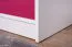 Kinderzimmer - Kommode Walter 08, Farbe: Weiß / Rosa Hochglanz - 85 x 80 x 40 cm (H x B x T)
