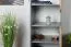 Stilvoller Jugendzimmer - Schrank Klemens 04 mit 5 Fächern, Grau / Weiß / Eiche, 144 x 50 x 38 cm, bietet viel Stauraum, dreifarbig und stilvoll