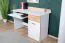 Jugendzimmer - Schreibtisch Dennis 10, Farbe: Esche / Weiß - Abmessungen: 87 x 120 x 55 cm (H x B x T)