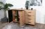 Kommode Trevalli 6, Farbe: Eiche / Schwarz - Abmessungen: 88 x 141 x 40 cm (H x B x T)