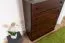 Kommode Kiefer massiv Vollholz Walnussfarben 139 – Abmessungen: 123 x 100 x 42 cm (H x B x T)
