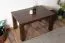 Vollholz Couchtisch aus Kiefer massiv Walnussfarben Junco 484, mit vier stabilen Standbeinen, 90 x 60 x 50 cm, sehr gute Verarbeitung